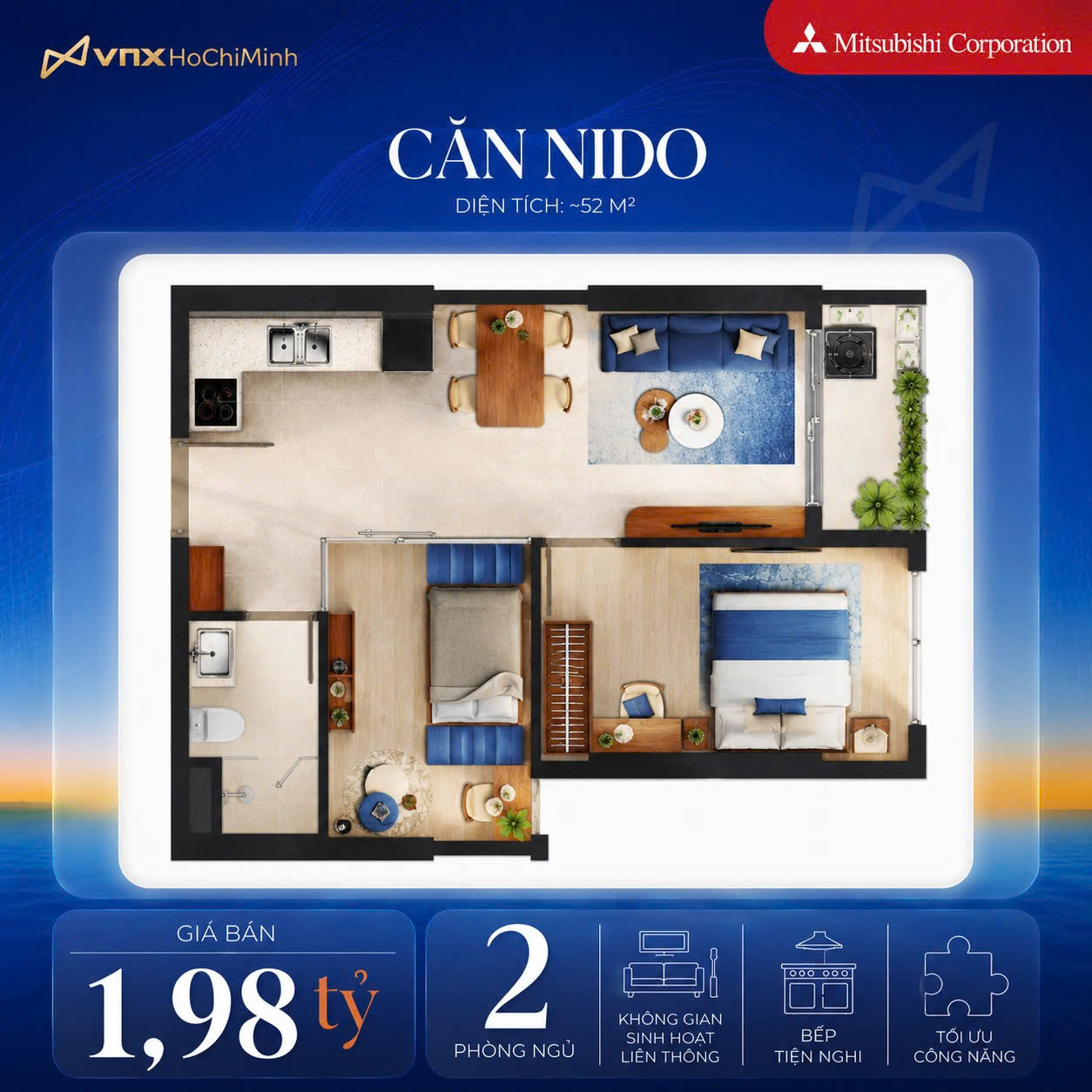 Mặt bằng căn hộ Nido Monrei Saigon